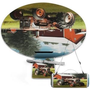 SKTNBM Picknickdekens, Company Farm Tractor Print Picknickmat, draagbare picknickdeken, opvouwbare compacte stranddeken voor kamperen, park, reizen