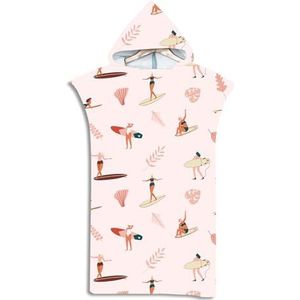 LOMTRATS Sneldrogende surfponcho, omkleedhanddoek, hoodie voor volwassenen, heren en dames, van microvezel, voor zwemmen, strand, duiken, surfen, thuis, hotsprings, badcape