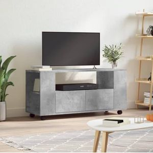 AJJHUUKI Entertainment Centra & TV Stands TV-meubel Beton Grijs 102x34,5x43 cm Engineered Houten Meubels