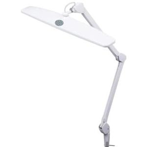 Velleman Ledbureaulamp met klem, zwenkarm, aan/uit-schakelaar en dimfunctie, 84 leds, 58 cm breed, 21 W, 6500 K, wit