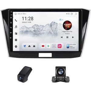 Android 14 Autoradio geldt voor Volkswagen Passat B8 2016-2018 Autoradio 2 Din Draadloze Carplay Android Auto 9 Inch Touchscreen met GPS-navigatie WiFi 1080P FM-radio Camera(X2)