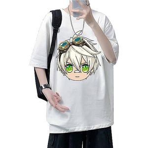 Genshin Impact T-Shirts Kaedehara Kazuha Pullover Casual Loose Top Xiao Tee Genshin Impact Kawaii Cute Beelzebul Tshirts Costume overhemden(Small)