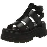 Buffalo Aspha Gld Platte sandalen voor dames, zwart, 38 EU