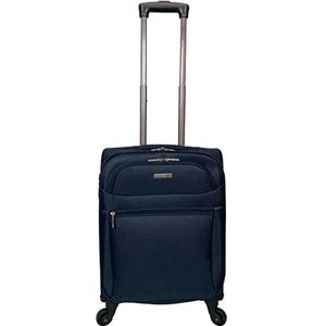 Cabine Size Hand Bagage Koffer Weekend Reizen Vakantie Tas Trolley 4 Wieltas, marineblauw, 60 x 40 x 24 cm approx.