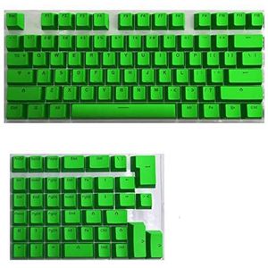 PBT Keycaps Voor Mini Mechanische Toetsenbord Pak Voor 61/64/68/71/82/84 Layout Toetsenbord Met Transparante RGB Letters (Kaasgroen)