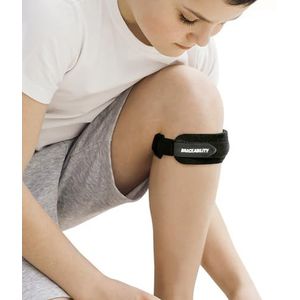 BraceAbility Kids Knieband | Kind Osgood Schlatter Strap voor Jumpers Knee, Patella Tendonitis, Jeugd Sport Brace met Pad voor hardlopen, voetbal en basketbal（S）