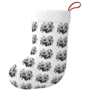 MGGAklp Bloemen Grafiet Print Kerst Kousen Snoep Zakken Voor Familie Vakantie Party Kerstboom Decoraties