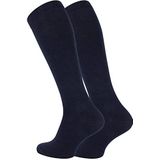 VCA - Compressiekousen - Zwart - 2 Paar - Steunkousen en Reiskniekousen met Compressie-effect