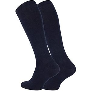 VCA - Compressiekousen - Zwart - 2 Paar - Steunkousen en Reiskniekousen met Compressie-effect