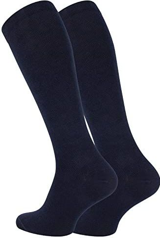 VCA - Compressiekousen - Zwart - 2 Paar - Steunkousen en Reiskniekousen met Compressie-effect