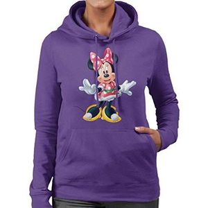 Disney Kerst Minnie Mouse Feestelijke Pose Sweatshirt met capuchon voor dames - paars - S