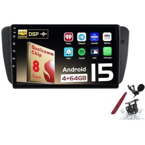Android 15 Autoradio Sat Navi voor S-eat Ibiza (2009-2013) 9 Inch Touchscreen Multimedia Speler met Draadloze Carplay GPS Navigatie FM RDS Bluetooth 5G-WiFi SWC DSP,M120s