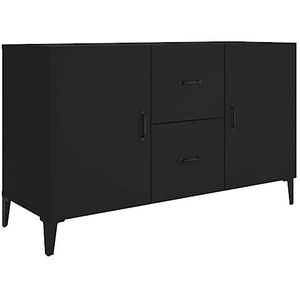 vidaXL Dressoir 100x36x60 cm bewerkt hout zwart, kast, opbergkast, houten kast, wandkast, ladekast, bijzetkast, opslagkast, kasten, wandkasten