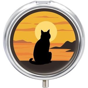 Warme Kat Pillendoos Pil Case Pil Organizer Geneeskunde Pil Organizer Wekelijkse Pil Organizer Pil Houder Kleine Pil Case Pil Containers Pil Houder voor Portemonnee