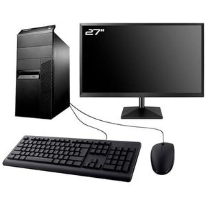 PC Lenovo M93p Tower Monitor 27 inch Intel I3-4130 RAM, 32 GB SSD 960 GB W11 WiFi (gereviseerd)
