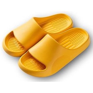 Dames sandaal Slippers Vrouwelijke Zomer Zachte Bodem Badkamer Indoor Home Home Dikke Bodem Paar Ouder-kind Sandalen Outdoor Vrouwen schoenen(Yellow,44-45)