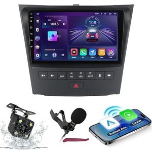 Android 14 Autoradio Navi voor L-exus GS GS300 400H 2004-2011 9 ""Screenradio met draadloze carplay Android Auto GPS Navigatie-ondersteuning Bluetooth 5.0 HIFI FM 5G-WiFi SWC MIC-camera,M400s