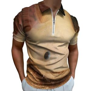 I Love Axolotl Half Zip-up Polo Shirts Voor Mannen Slim Fit Korte Mouw T-shirt Sneldrogende Golf Tops Tees 3XL