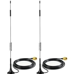 Bingfu 4G LTE Antenne SMA 7dBi Magnetische Base MIMO Antenne (2-Pack) voor 4G LTE Router Gateway Modem Hotspot Draadloze Router Hub