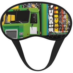 I Love Vuilniswagens Slaap Oogmasker voor Vrouwen Mannen Zacht en Comfortabel Slaapmasker Verduisterend Slaapmasker voor Reizen Yoga Nap Shift Werk