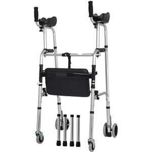 Wandelaars Voor Senioren Stand Met Armsteun, Verstelbare Hoogte 4 Wielen Walker, Hoge Volwassen Senioren Mensen Met Handicap Rollator Walker, Duurzame Mobiliteit Hulp Klein Cadeau