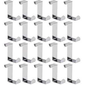 Set van 2 keukenhaken met 6 roestvrijstalen haken - 32 cm