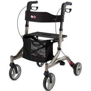 Bischoff & Bischoff - Capero - Rollator - Platin - Lichtgewicht Aluminium - Maximale Belasting 136 kg