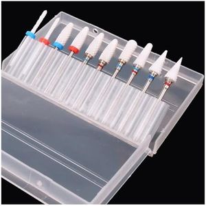 Mozulon 10 stuks keramische 3/32 nagelboortjes, professioneel, for kristalnagelverlenging(SET28-H4)