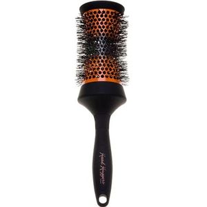 Denman (Large) Thermo Ceramic Hourglass Hot Curl Brush - Hair Curling Brush for Blow-Drying, Straightening, Defined Curls, Volume & Root-Lift - Orange & Black, (DHH4EORG)