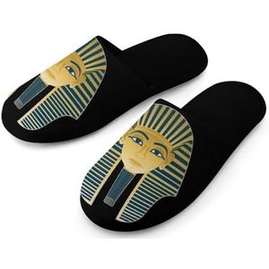 Heren Dames Oude Egyptische Retro Zachte Katoenen Pantoffels, Herfst Winter Warme Huis Pantoffels, Gezellige Instappers Binnen Buiten Katoenen Pantoffels(A14,43-44(9.5-10))