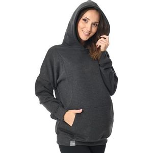 MijaCulture Zwangerschapsmode 2-in-1 borstvoedingstrui Molly M001, grafietgrijs, M