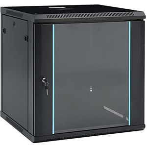 vidaXL Netwerkkast Muur 12U 19"" IP20 Netwerk Kast Patchkast Serverkast Computer Computeraccessoire Computerkast Pc Computernetwerk Server