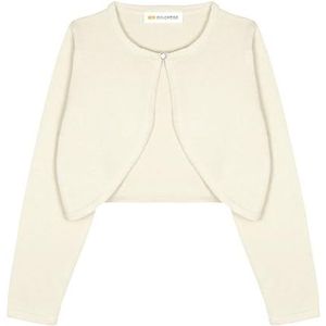 Bolerose Meisjes Lang Mouw Sprankelend Vest kinder Kinderen Bolero Shrug (Beige, 11-12 jaar)