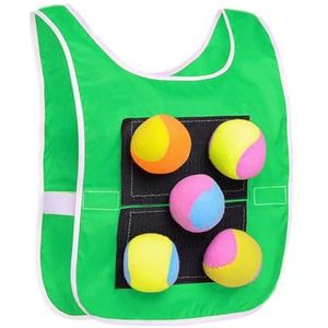 Generic Stick Ball Vest voor kinderen, Dodgeball Vest-spel,Speeltuin Dodgeball-spel voor kinderen met 5 ballen | Vang zachte speelgoedballen, interactie tussen ouders en werpdoelspel