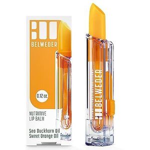 BELWEDER - Voedende Lippenbalsem met Duindoornolie en Zoete Sinaasappelolie - Lippenverzorging met Bescherming en Antioxidanten - Lippenregeneratie - Transparante Lip Balm Unisex (1 stuk 3,5g)