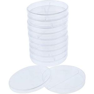 Lab Plastic Petrischaal Steriele Celweefsel Cultuur Schotel & Deksel 90mm 2 Roosters