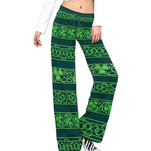 Set van vier randen met klaver yogabroek voor vrouwen casual broek lounge broek trainingspak met trekkoord L