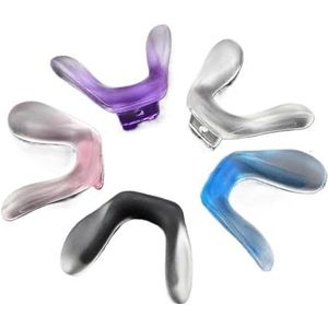 Kleurrijke U-vormige siliconen zadelbril met zachte, doorschijnende neuspads (2 stuks)(Blue)