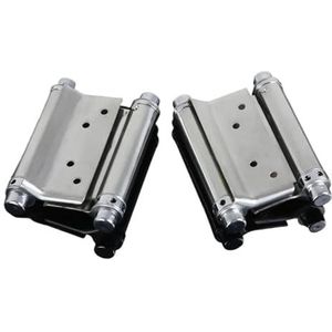 2 stuks dubbele open veer 3 inch/4 inch/5 inch scharnier roestvrij staal tweeweg deurscharnier (5 inch)