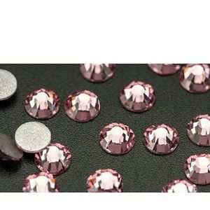 Non Hot Fix Flatback Rhinestones en decoraties Crystal Nail Art accessoires Nagelsticker Glitter Steen Diamant DIY-040 Lichtroze-SS3 (1440 stuks)