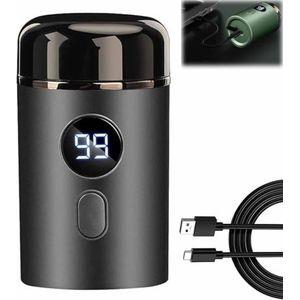 Scheerapparaat Mini Draagbare Elektrische Waterdichte Intieme Lichaamshaar met Digitaal Display for Mannen(Gray)
