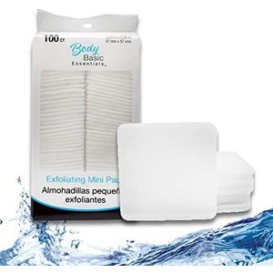 Mini Exfoliërende pads voor het gezicht, 100 stuks per verpakking: make-upverwijderaar en reinigingssponzen voor gezicht, geschikt voor alle huidtypen
