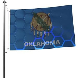 Strand Vlaggen Vlag Van Oklahoma 90X150cm Veranda Vlag Lichtgewicht Tuin Vlag Met Oogjes Boerderij Vlag Decoratie Voor Indoor Outdoor Festival