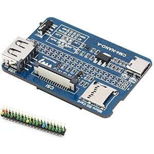Nano Base Board (A) for Raspberry Pi Compute Module 4 Lite/eMMC,with Raspberry Pi 40PIN GPIO Interface,Same Size As The CM4,MIPI CSI-2 Port,USB 2.0 Type A,