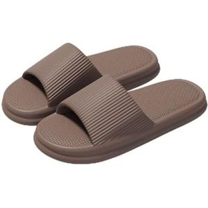 Cloudies slippers voor dames, Comfortabele dikke binnensandalen for mannen/vrouwen | Zomerpantoffels for thuis voor dames en heren | House Slides douchesandalen(Khaki,49 EU)