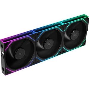 Thermalright TL-M12QR X3 120 mm PC Reverse Blade Case Fans, Daisy-Chain | 1500 RPM | ARGB | Dubbele Infinity Spiegels Verlichting voor Gaming Build (3-Pack)