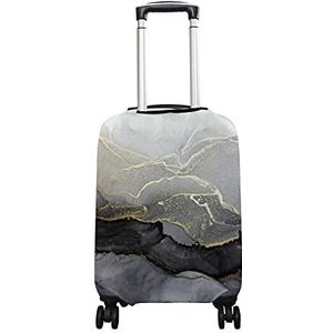 Bagage Cover Marmeren Grijs Gouden Past 18-32 Inch Koffer Reizen Carry On Bagage Spandex Protector, multi, Medium Cover(Fits 22-24 inch luggage)