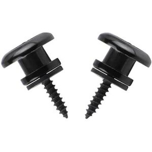 1 Paar Black Metal Mushroom Head Straplock Elektrische Gitaar Strap Locks Knoppen Onderdelen Gitaar Onderdelen Accessoires