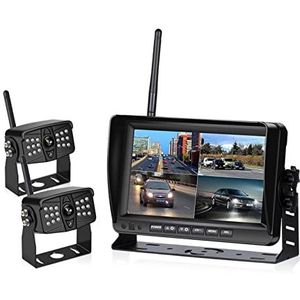 GPS-autonavigatiesysteem, 7 inch auto monitor Ahd Draadloze DVR Weergave Voertuig Auto Scherm Achteraanzicht Vrachtwagen Monitoren Omgekeerde Backup Recorder WIFI-camera Voor auto, vrachtwagen, camper