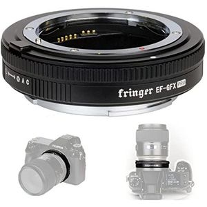 Fringer EF-GFX Pro lensadapter AF ingebouwde elektronische diafragma voor EOS Tamr Sigm lens voor FX GFX camera's GFX100 GFX100S GFX50S GFX50R GFX50SII.(EF-GFX Pro)